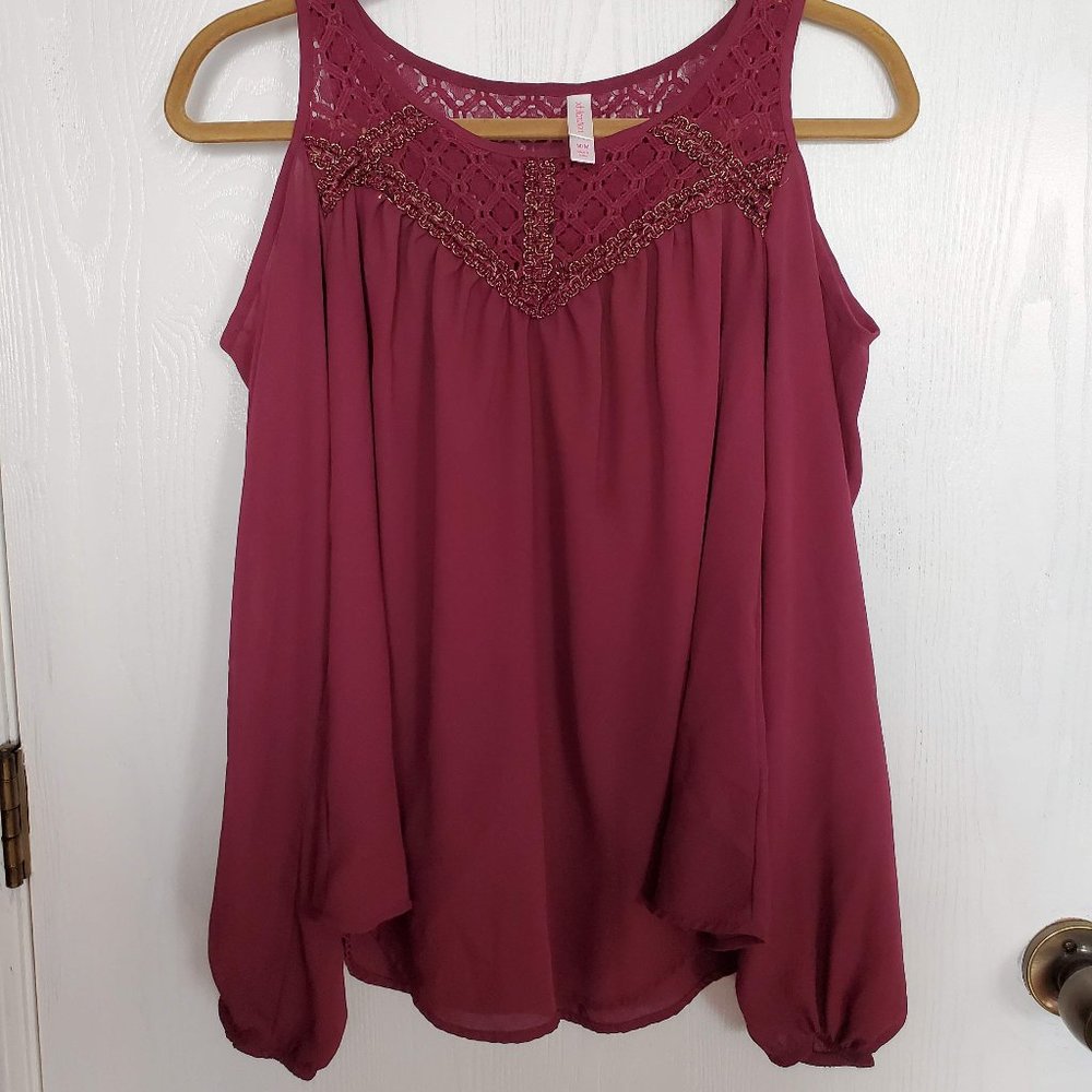 Shoulder Cutout Blouse